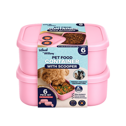 2 Pack - Silicone Pet Food Container with Scoop