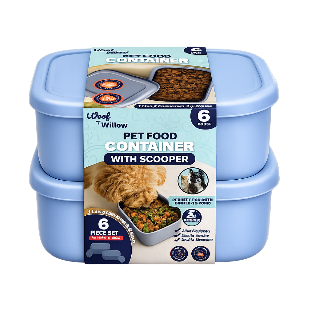 2 Pack - Silicone Pet Food Container with Scoop