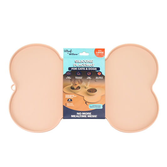 Heavy Duty Bone Silicone Pet Mat - LARGE - 23" x 15"
