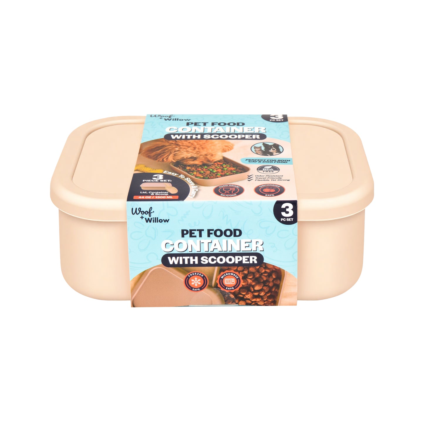 Silicone Pet Food Container with Scoop