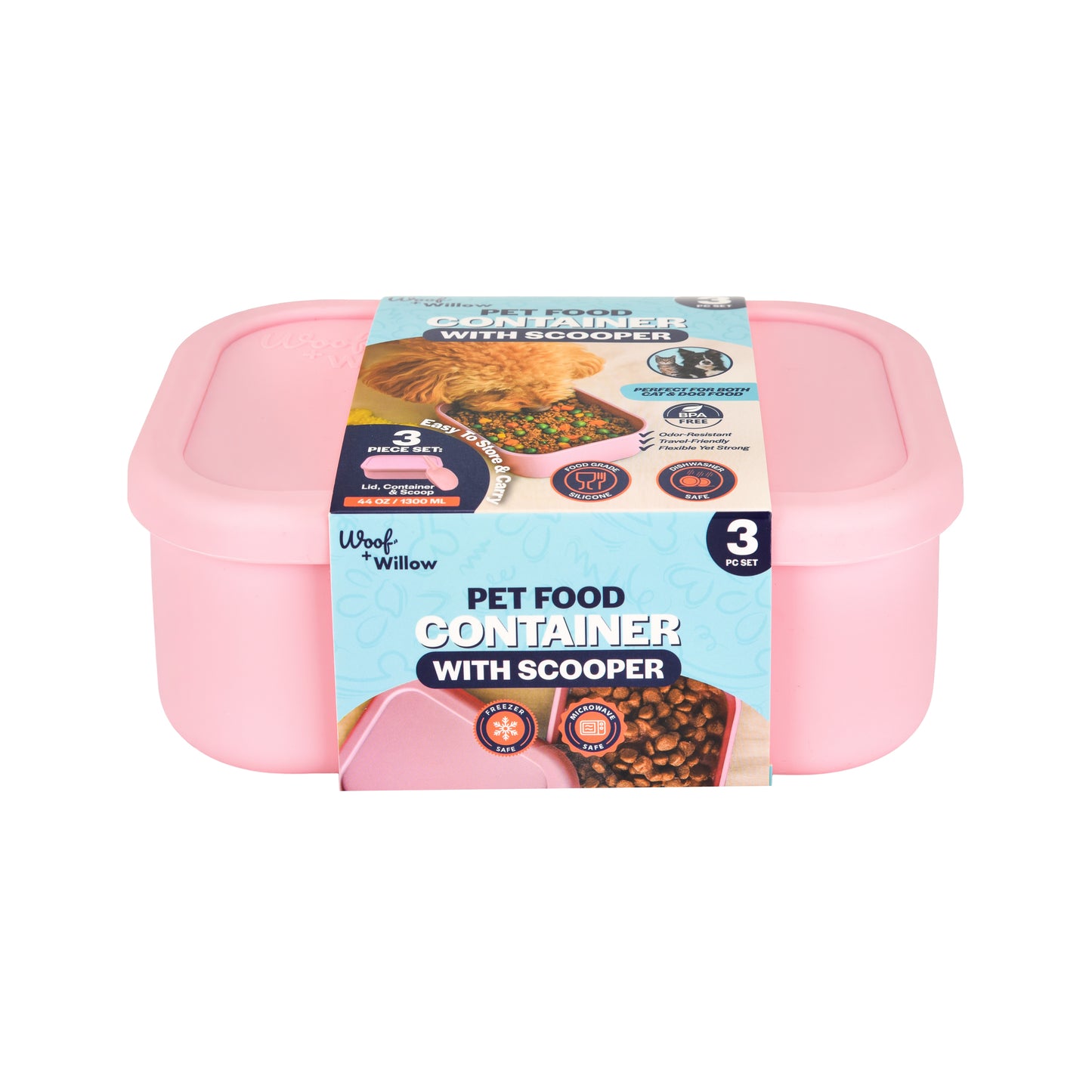 Silicone Pet Food Container with Scoop