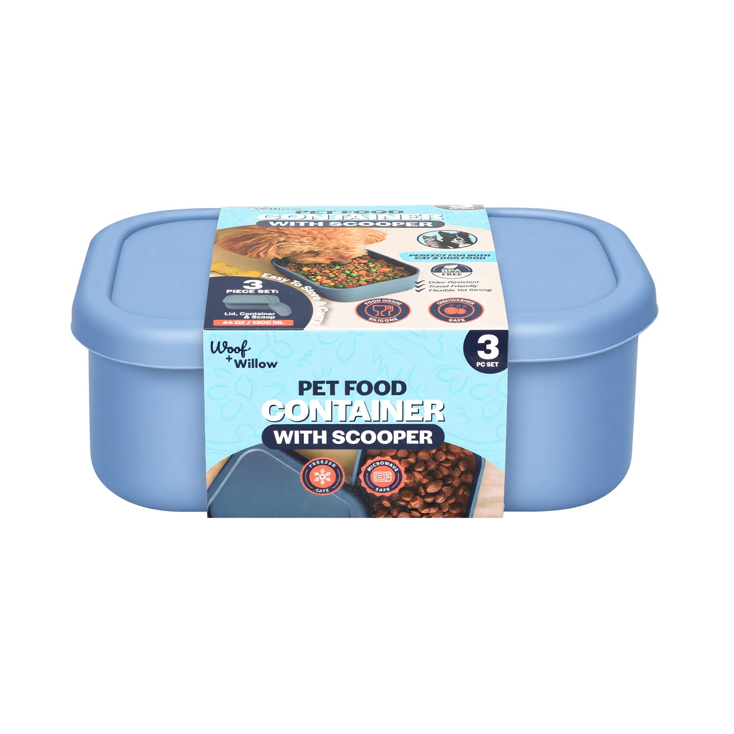 Silicone Pet Food Container with Scoop
